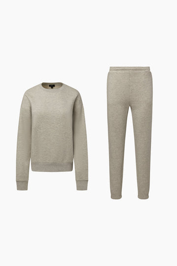 Heather Grey French Terry Crew Sweatshirt + French Terry Jogger IVL Collective XS XS 