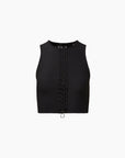Lace Up Tank Top Fall 23 Jet Black 2