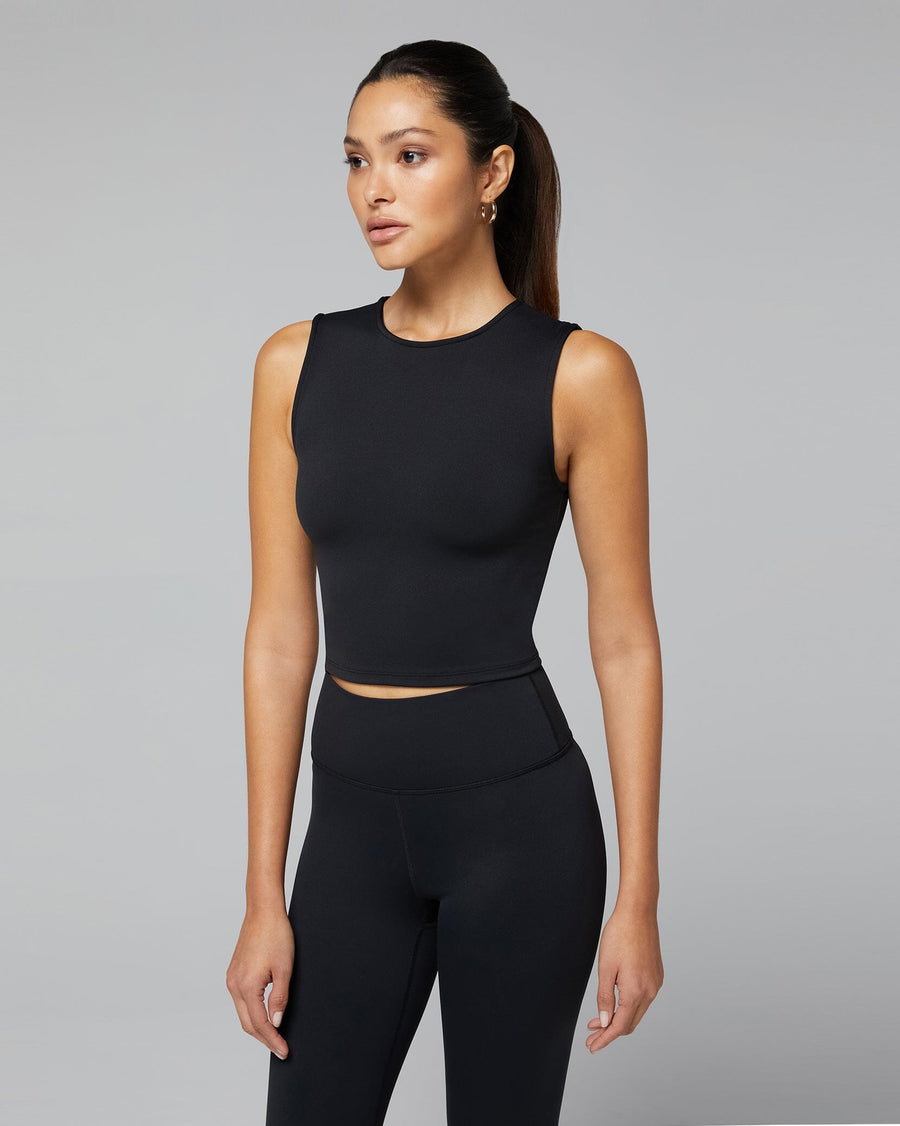 Jet Black Base Tank + Active Legging IVL Collective 