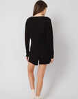 Jet Black Boatneck Sweater + High Rise Sweater Shorts Bundle IVL April 