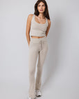 Taupe Boucle Scoop Neck Tank + Boucle Flared Drawstring Pant Bundle IVL April XS XS 