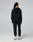 Jet Black Cropped Hoodie + French Terry Jogger IVL Collective 