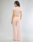 Soft Peach Slim Fit Tee + Low-rise Pant Bundle IVL Collective 