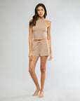 Warm Taupe Muscle Tank + Low-rise Short IVL Collective XS XS 