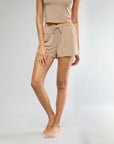 Warm Taupe Muscle Tank + Low-rise Short IVL Collective 