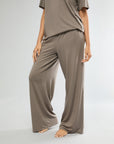 Umber Boyfriend Sleep Tee + Boxer Pajama Pant bun IVL Collective 