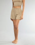 Warm Taupe Scoop Tank + Boxer Pajama Short IVL Collective 