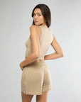 Warm Taupe Scoop Tank + Boxer Pajama Short IVL Collective 