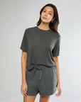 Heather Charcoal Oversized Tee + Pull-on Short Bundle IVL Collective 