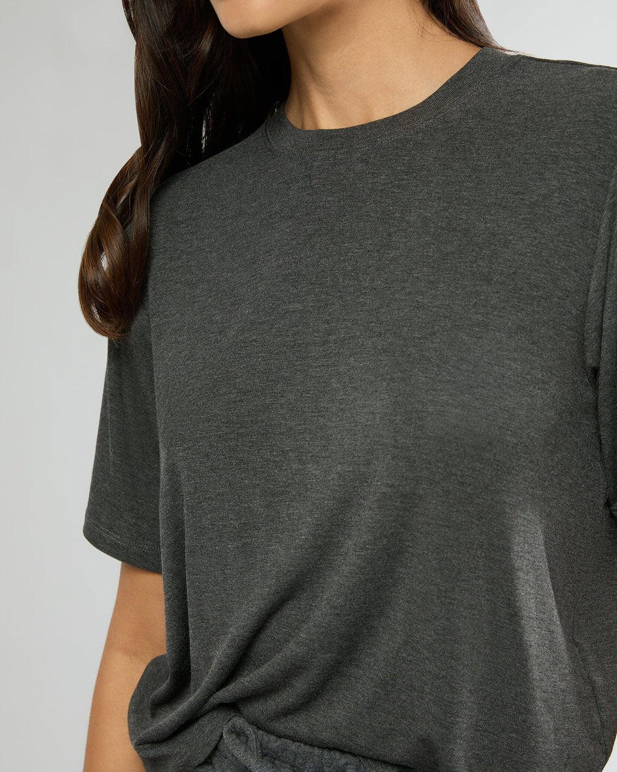 Heather Charcoal Oversized Tee + Pull-on Short Bundle IVL Collective 