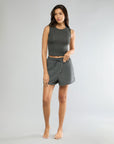 Heather Charcoal Base Tank + Pull-on Short Bundle IVL Collective XS XS 