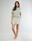 Heather Grey Oversized Tee + Pull-on Short IVL Collective XS XS 