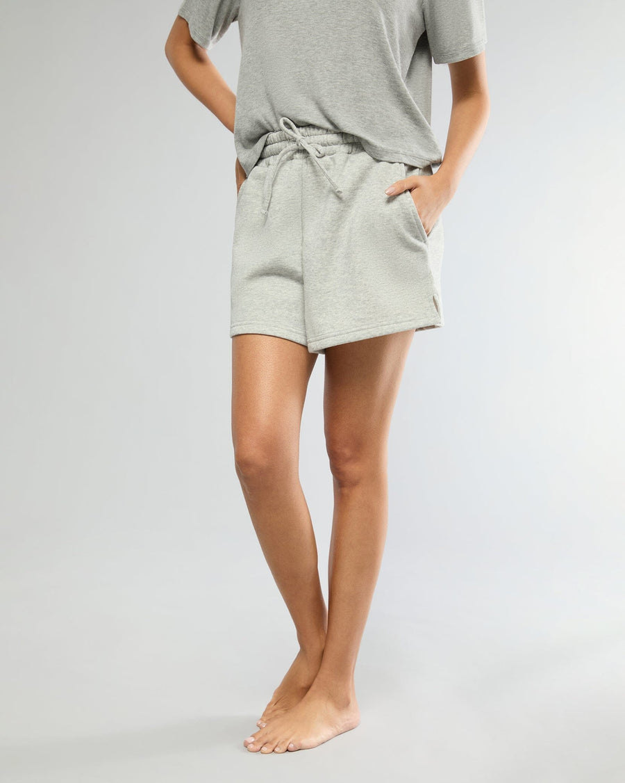 Heather Grey Oversized Tee + Pull-on Short IVL Collective 