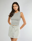 Heather Grey Base Tank + Pull-on Short IVL Collective 