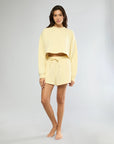 Flan Cropped Crewneck Sweatshirt + Pull-on Short Bundle IVL Collective XS XS 