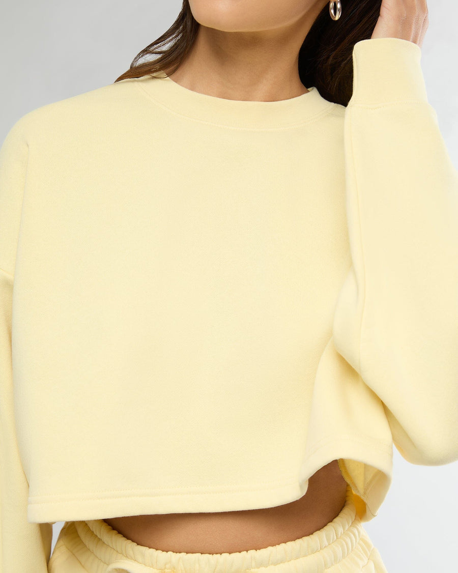 Flan Cropped Crewneck Sweatshirt + Pull-on Short Bundle IVL Collective 