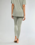 Soft Sage Rib Boyfriend Sleep Tee + Rib Snap Front Legging Bundle IVL Collective 