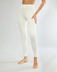 Off White Rib Bra + Rib Snap Front Legging IVL Collective 