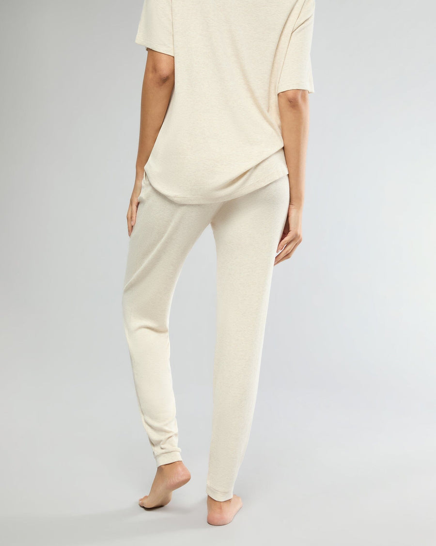 Heather Oat Rib Boyfriend Sleep Tee + Rib Jogger Bundle IVL Collective 