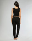 Jet Black Rib Lounge Tank + Rib Jogger Bundle IVL Collective 