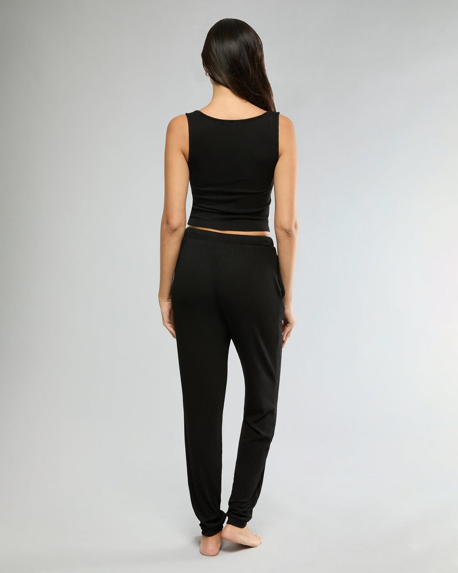 Jet Black Rib Lounge Tank + Rib Jogger Bundle IVL Collective 