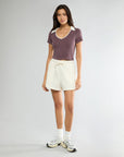 Pepper Off White V-neck Polo + Off White Pull-on Short IVL Collective XS XS 