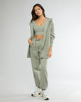 Shadow Green Longline Bra Top + High Rise Jogger + Oversized Zip-up Hoodie Bundle IVL Collective XS XS 