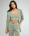 Shadow Green Longline Bra Top + High Rise Jogger + Oversized Zip-up Hoodie Bundle IVL Collective 