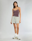 Pepper Strappy Cami Butter Knit Top + Heather Grey Pull-on Short Bundle IVL Collective XS XS 