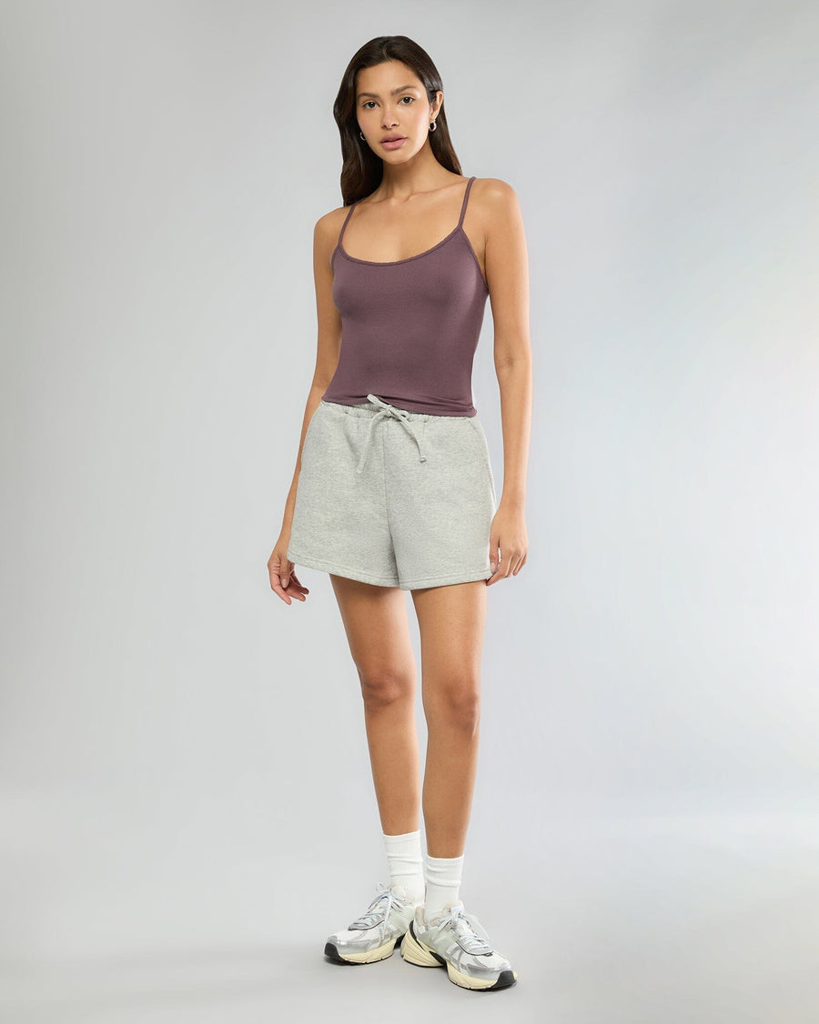 Pepper Strappy Cami Butter Knit Top + Heather Grey Pull-on Short Bundle IVL Collective XS XS 