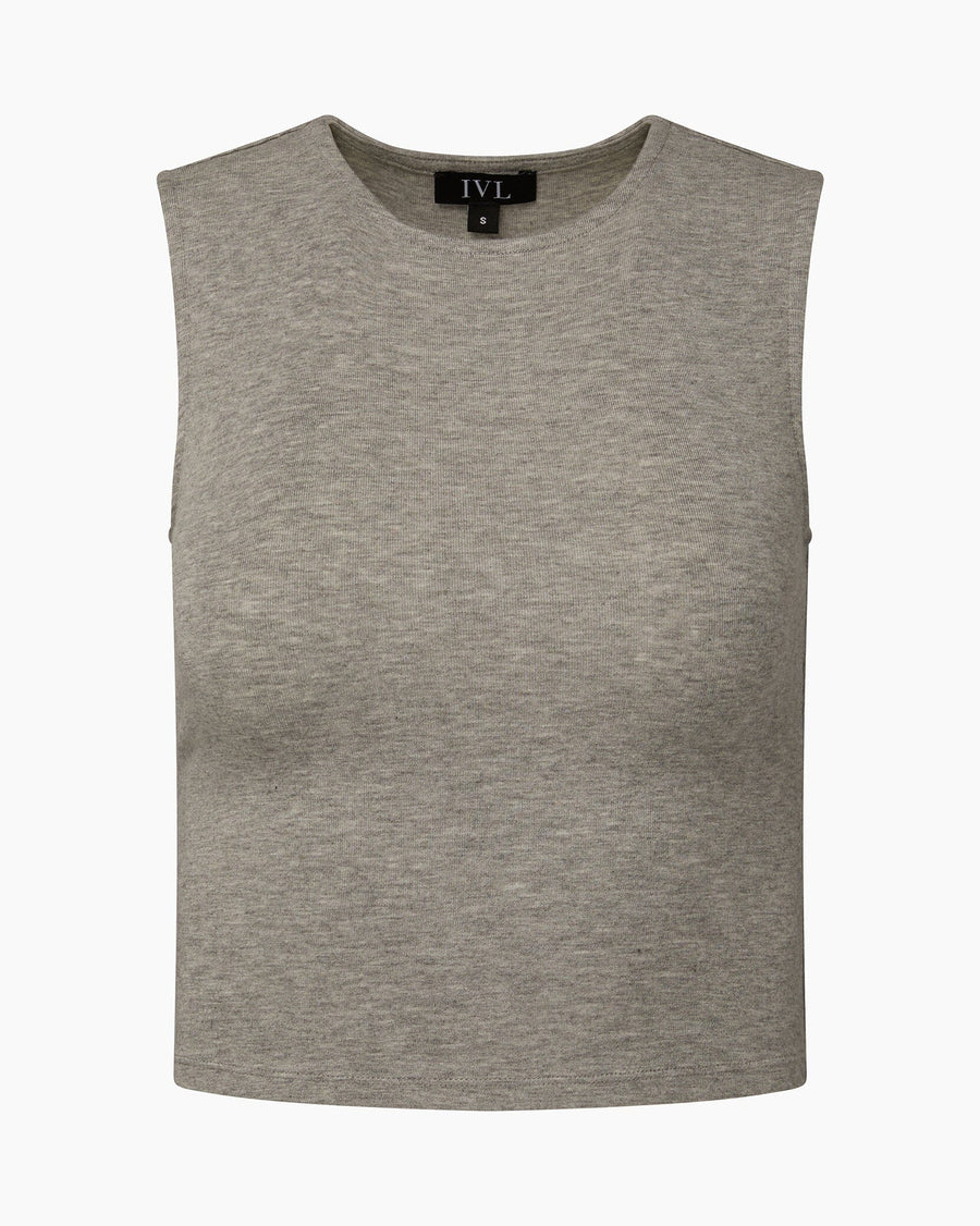 Heather Grey Base Tank + Pull-on Short IVL Collective 