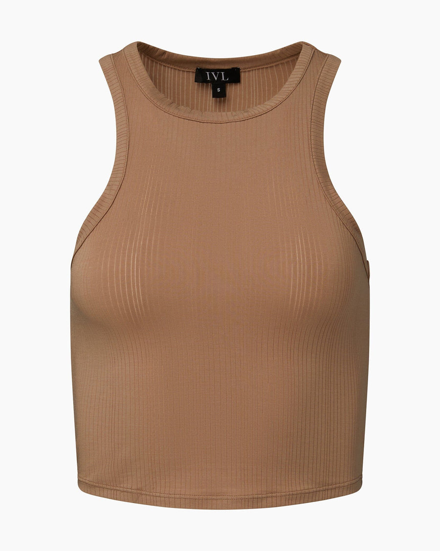 Warm Taupe Muscle Tank + Low-rise Short IVL Collective 