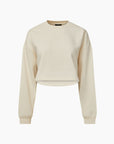 Off White Cropped Crewneck Sweatshirt + Pull-on Short Bundle IVL Collective 