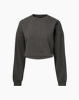 Heather Charcoal Cropped Crewneck Sweatshirt + Pull-on Short Bundle IVL Collective 