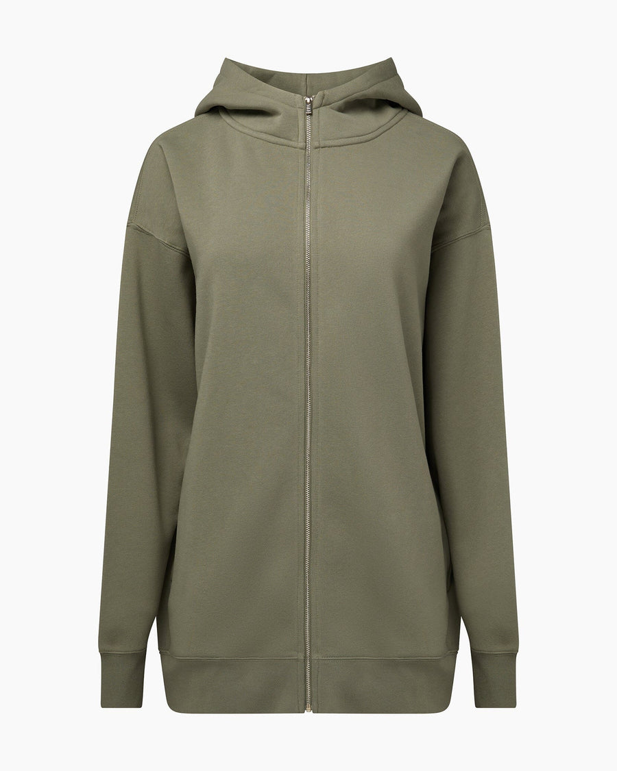 Shadow Green Longline Bra Top + High Rise Jogger + Oversized Zip-up Hoodie Bundle IVL Collective 