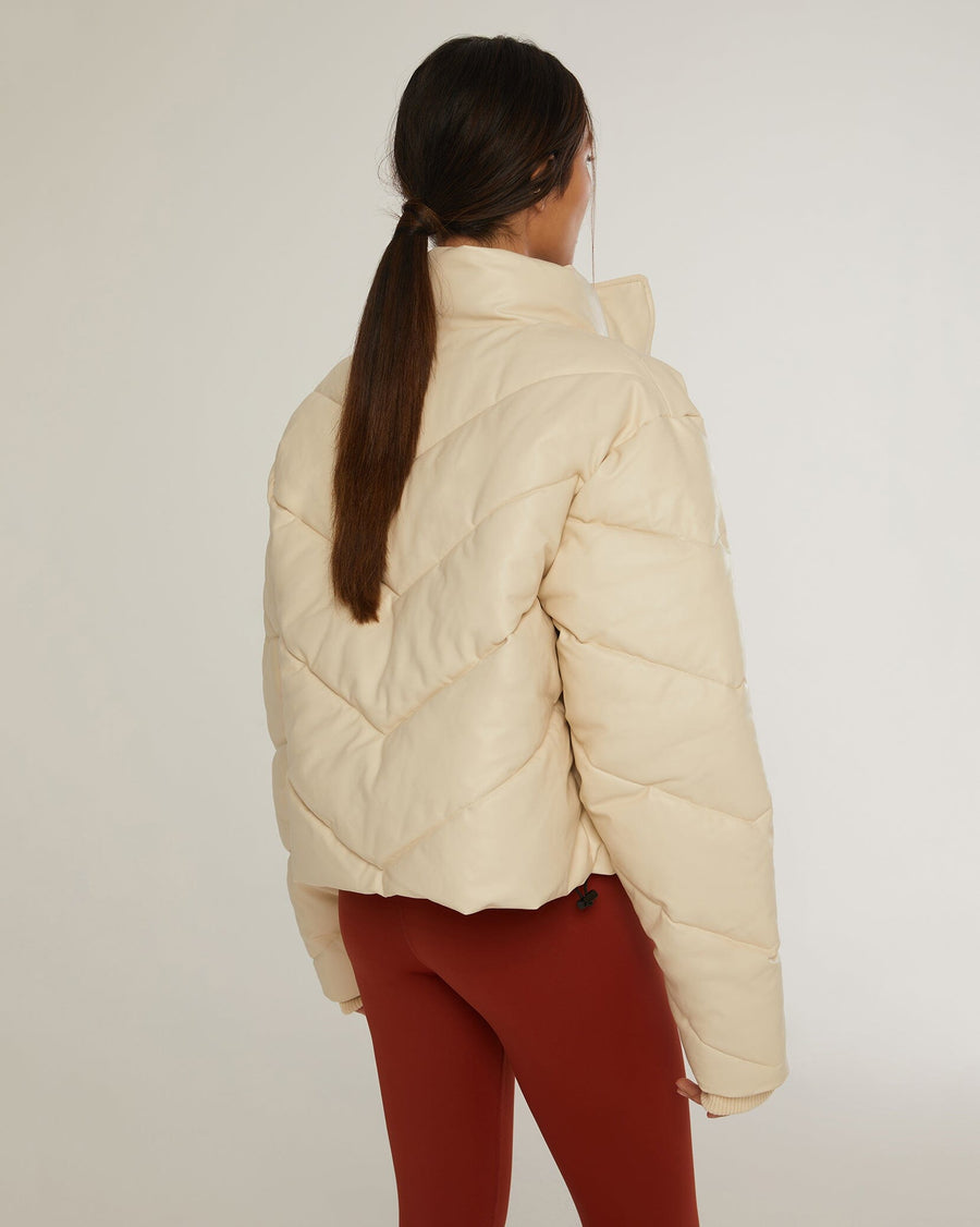 Leather Puffer Jacket Outerwear Fall 23 