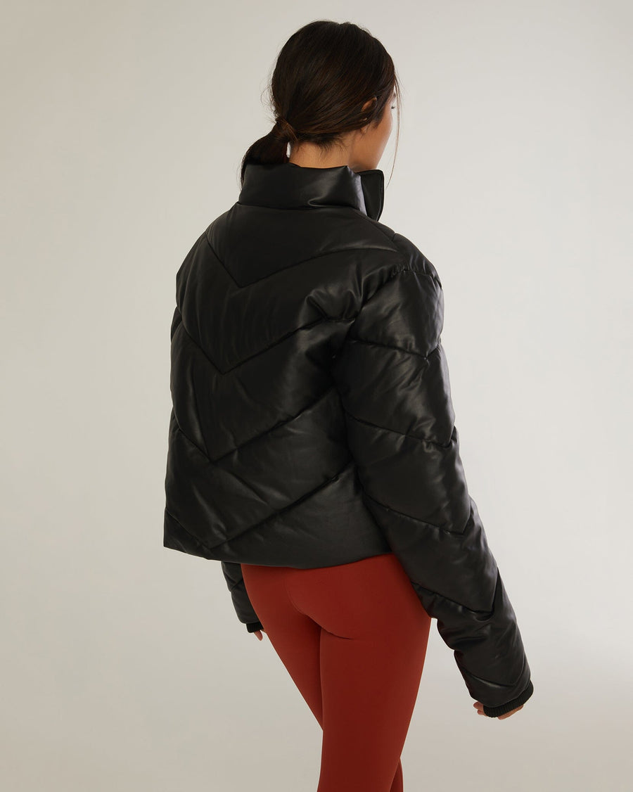 Leather Puffer Jacket Outerwear Fall 23 