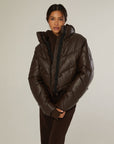 Leather Puffer Jacket Outerwear Fall 23 