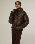 Leather Puffer Jacket Outerwear Fall 23 