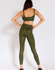 Faux Leather Legging - Olive Legging IVL Collective 