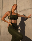 Faux Leather Bra - Olive Bra IVL Collective 